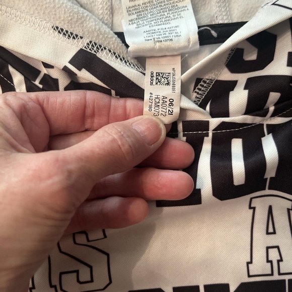 Adidas Youth Logo Pullover White and Black Hoodie Youth Sz M 10/12 - Picture 3 of 8